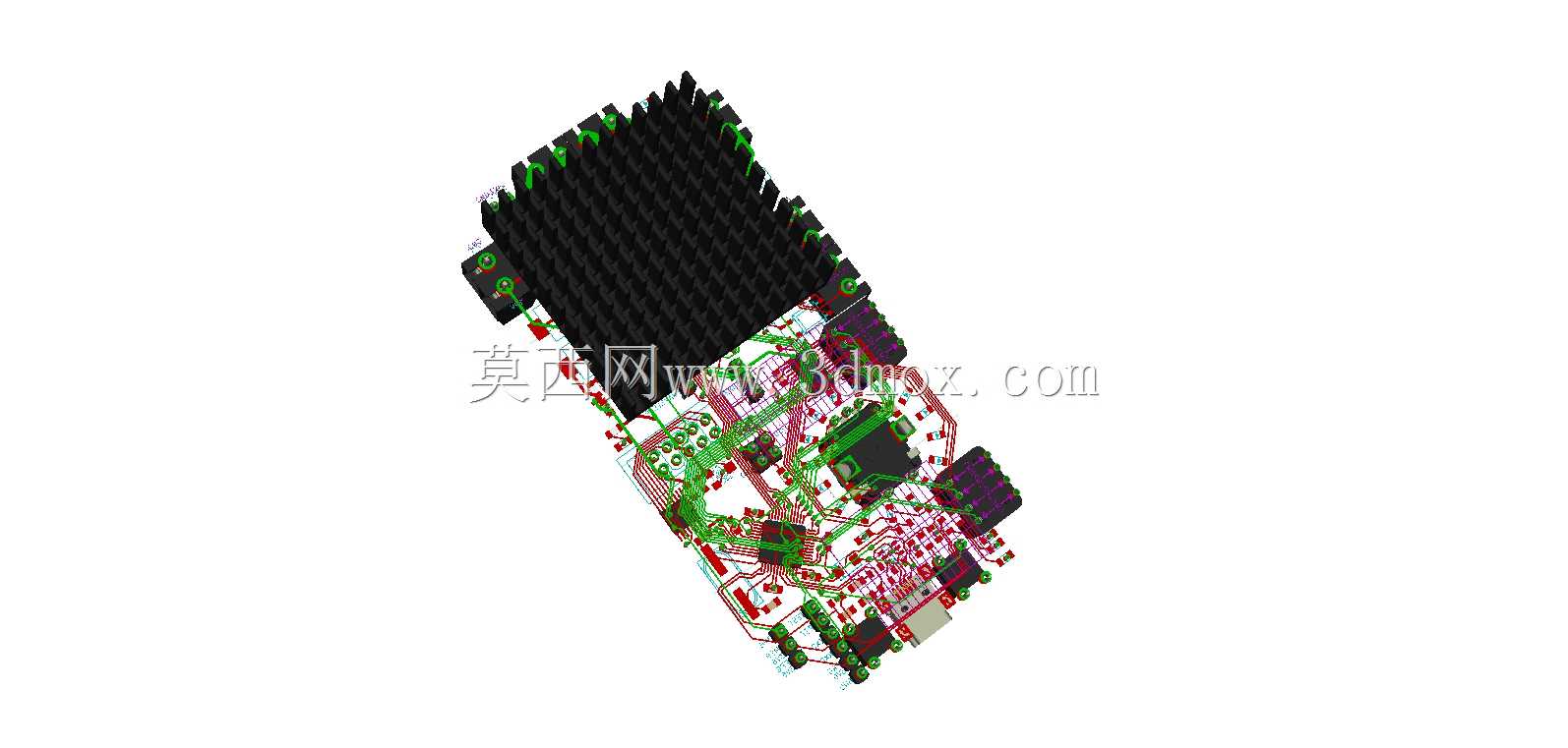 用于KiCad 3D渲染的FR4 PCB基板