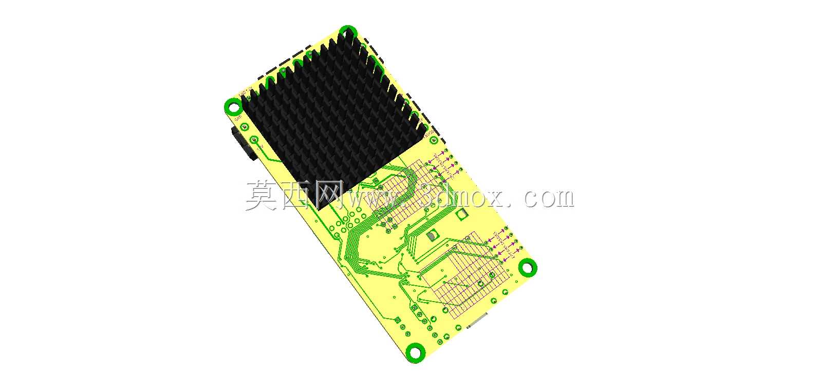 用于KiCad 3D渲染的FR4 PCB基板