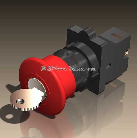 Metaltex-Bot?o de emerg��ncia com chave-P20ACR-R-1B