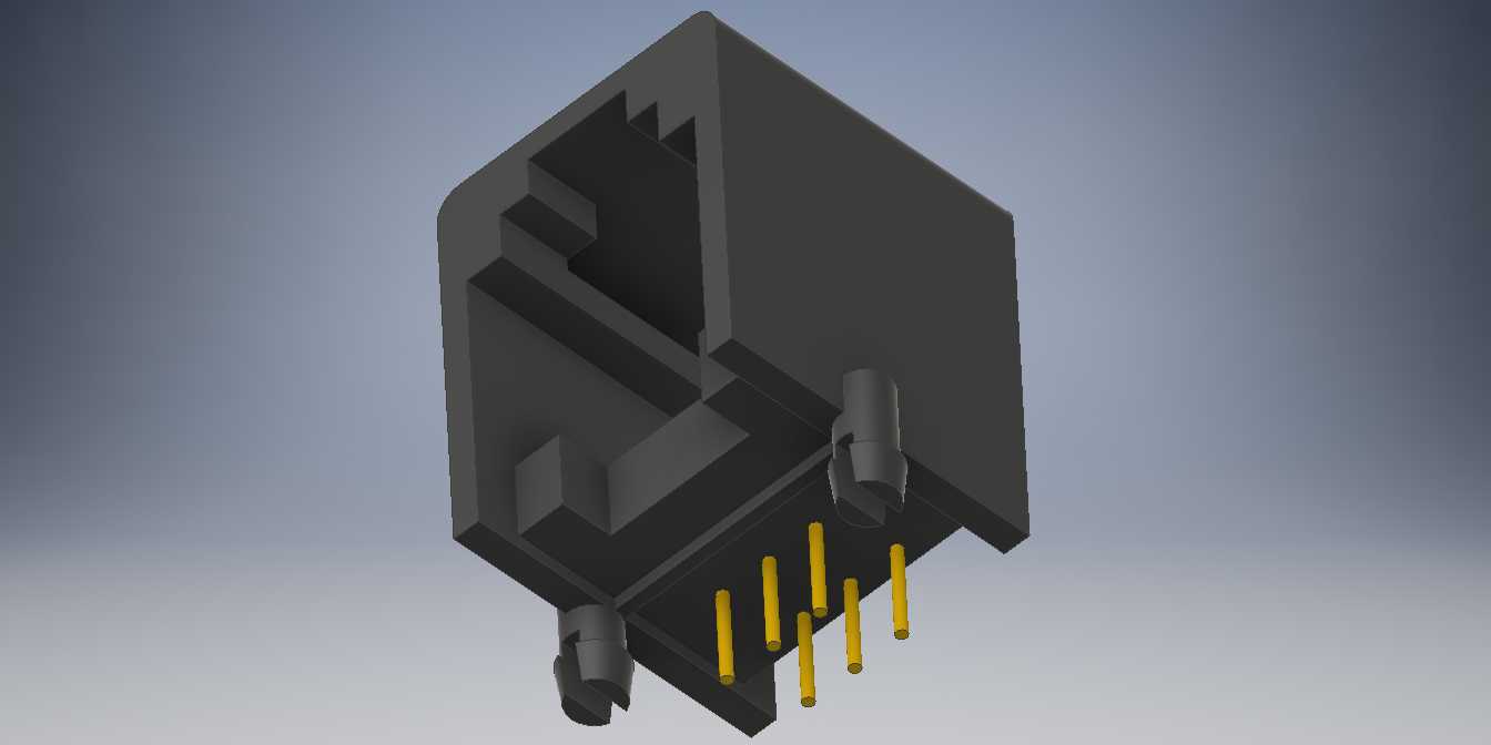 TJ6P6C(RJ11)直角pcb连接器插座