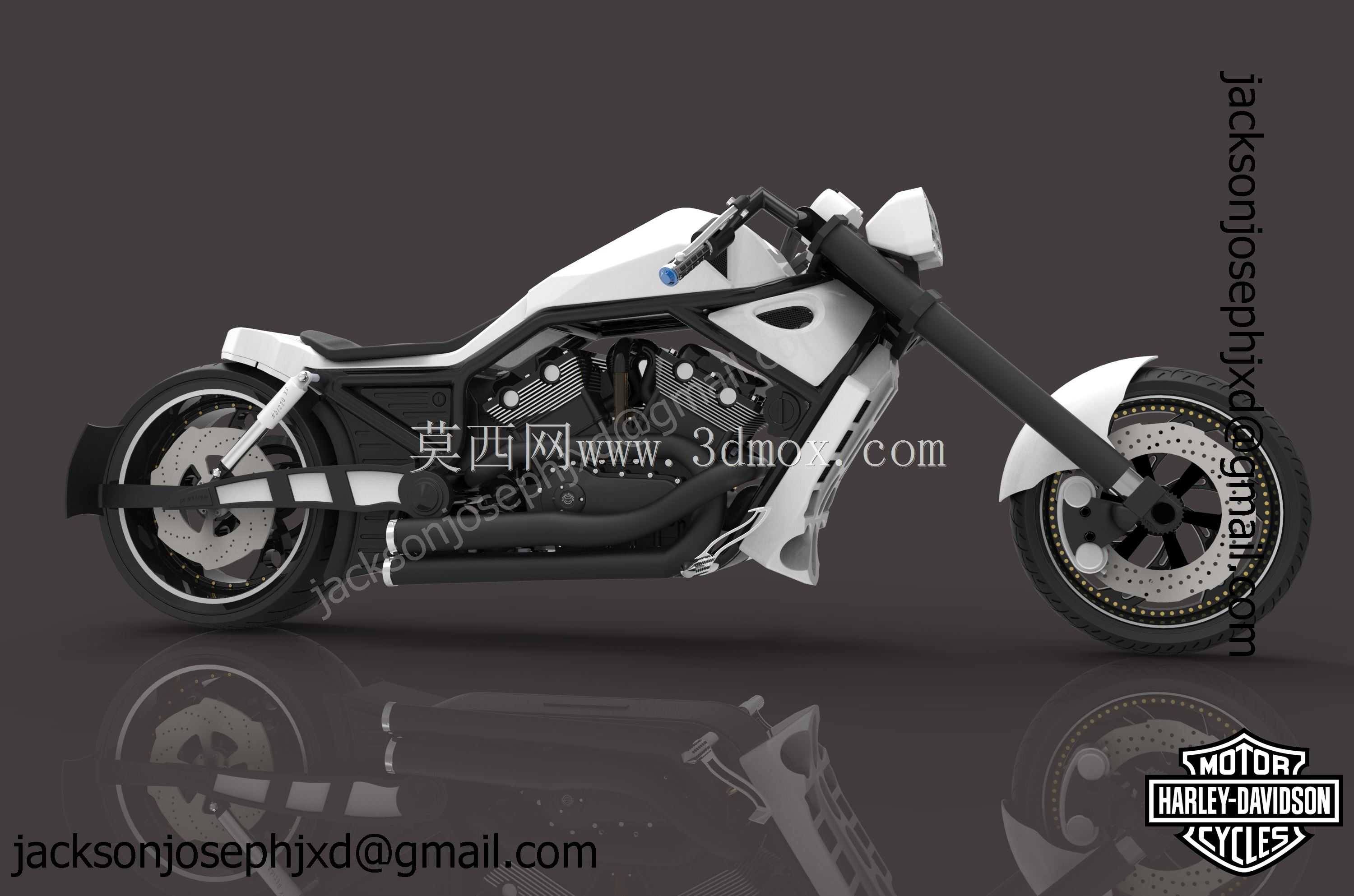 哈雷戴维森V杆概念模型,Solidworks2011