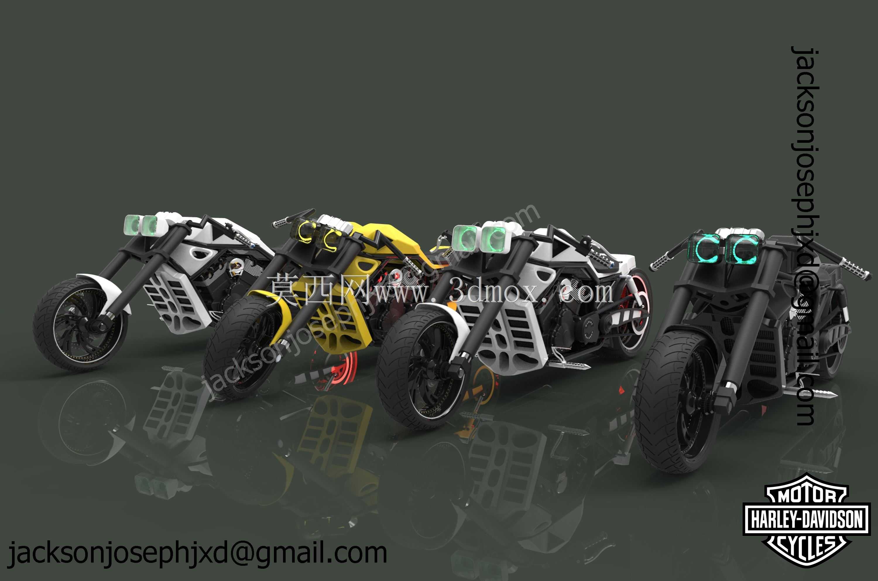 哈雷戴维森V杆概念模型,Solidworks2011