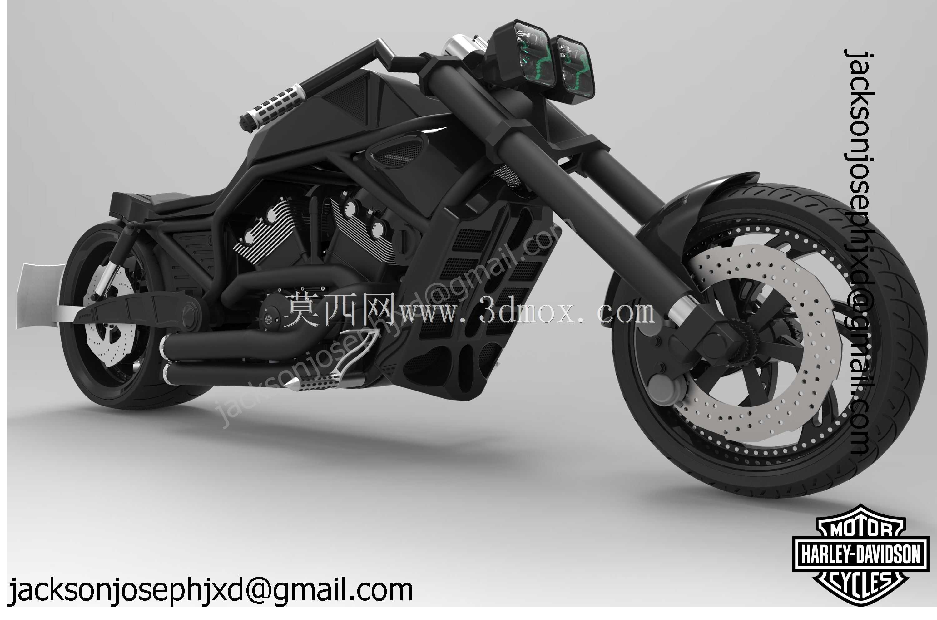 哈雷戴维森V杆概念模型,Solidworks2011