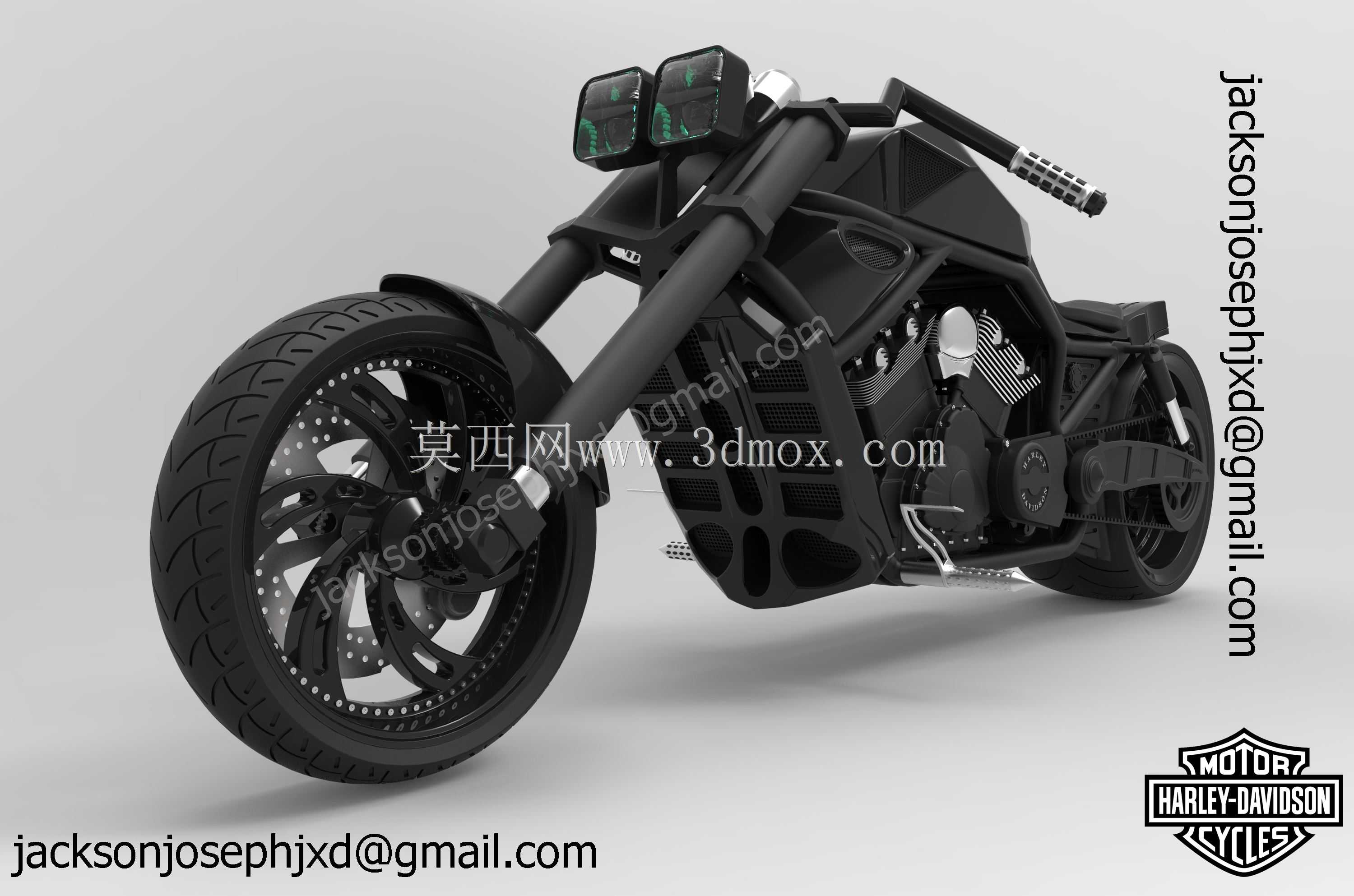 哈雷戴维森V杆概念模型,Solidworks2011