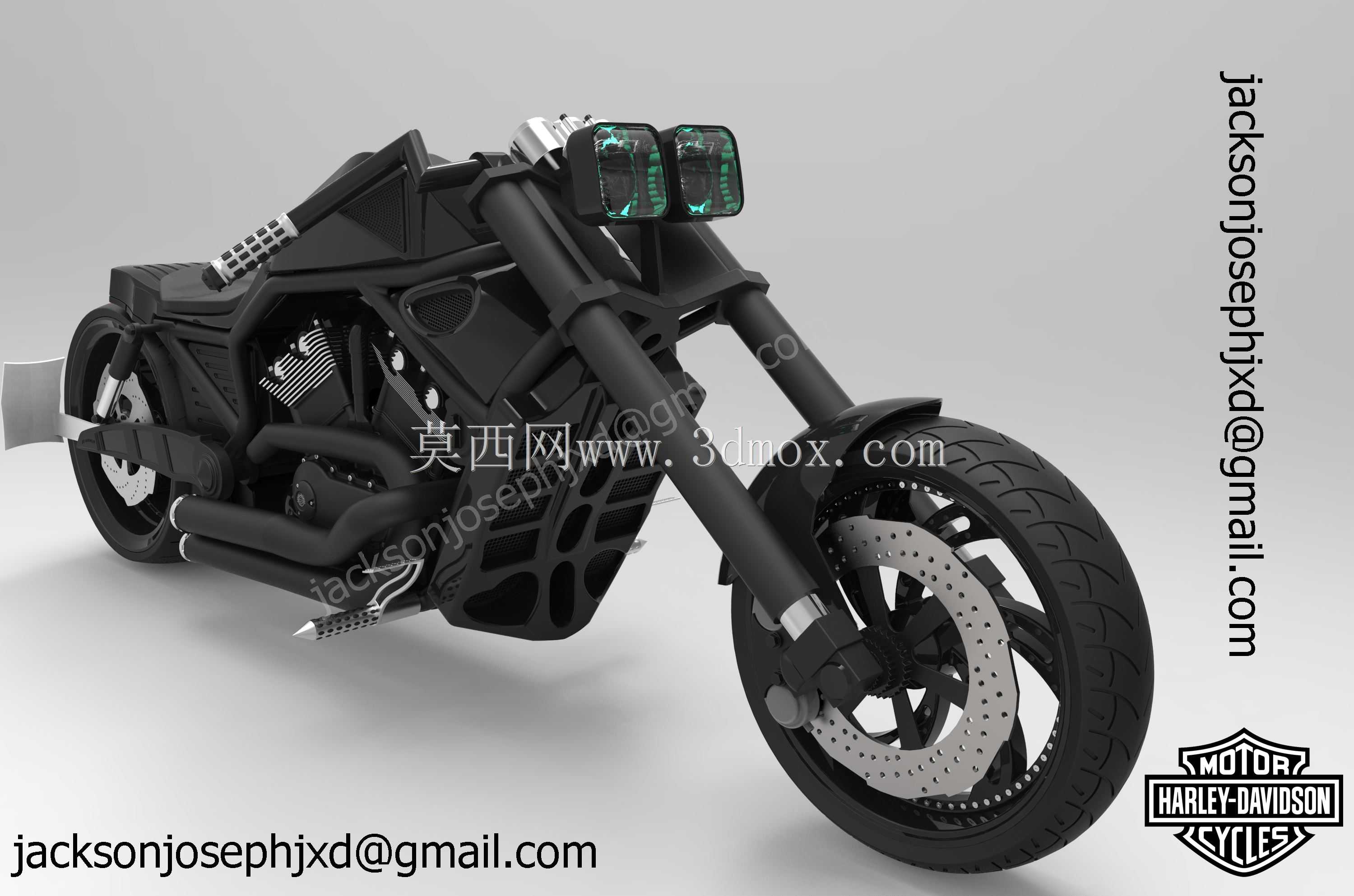 哈雷戴维森V杆概念模型,Solidworks2011