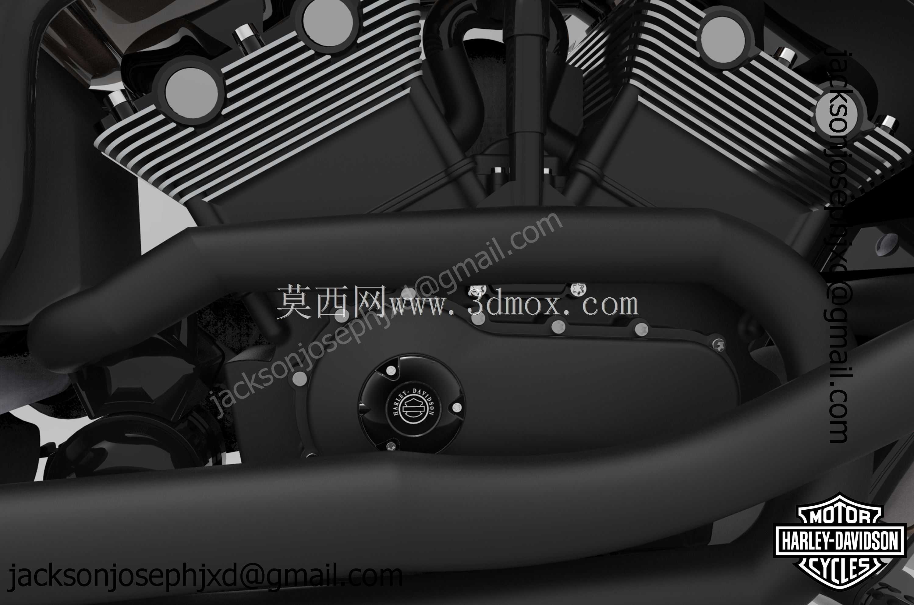 哈雷戴维森V杆概念模型,Solidworks2011