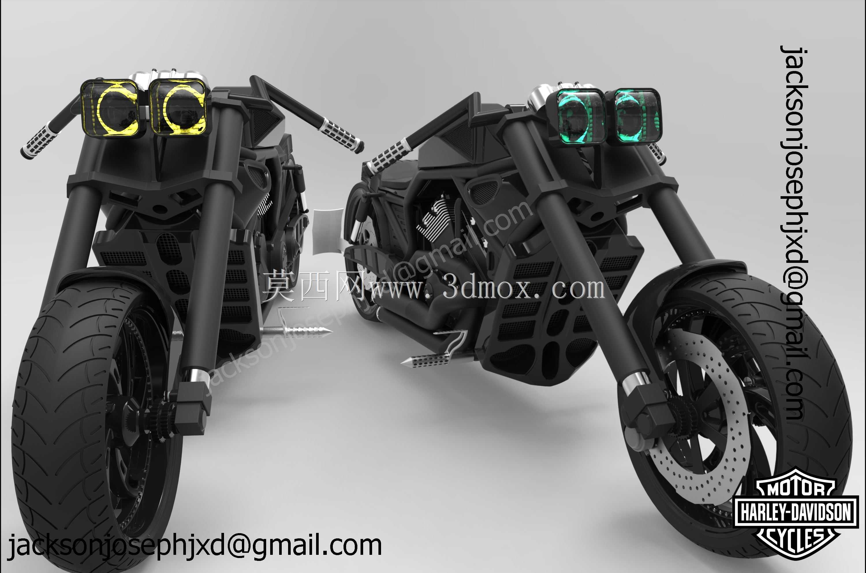 哈雷戴维森V杆概念模型,Solidworks2011