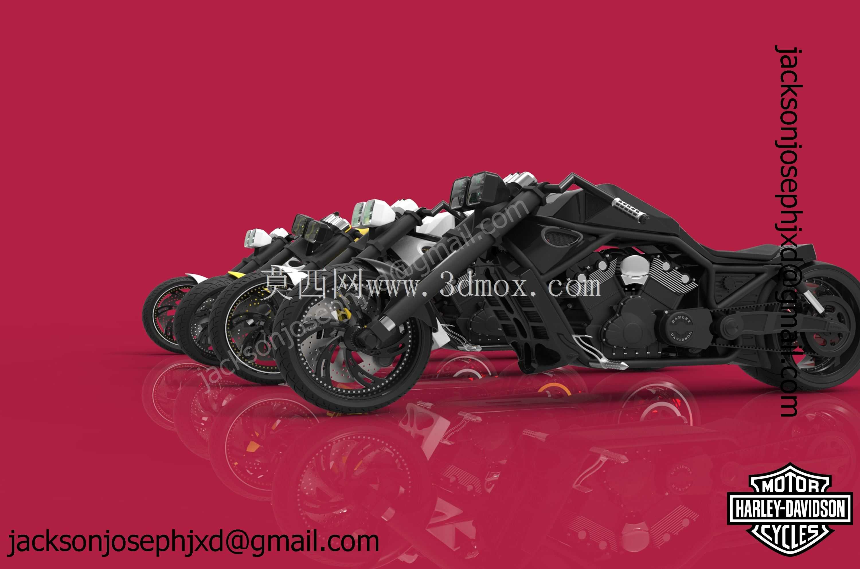 哈雷戴维森V杆概念模型,Solidworks2011