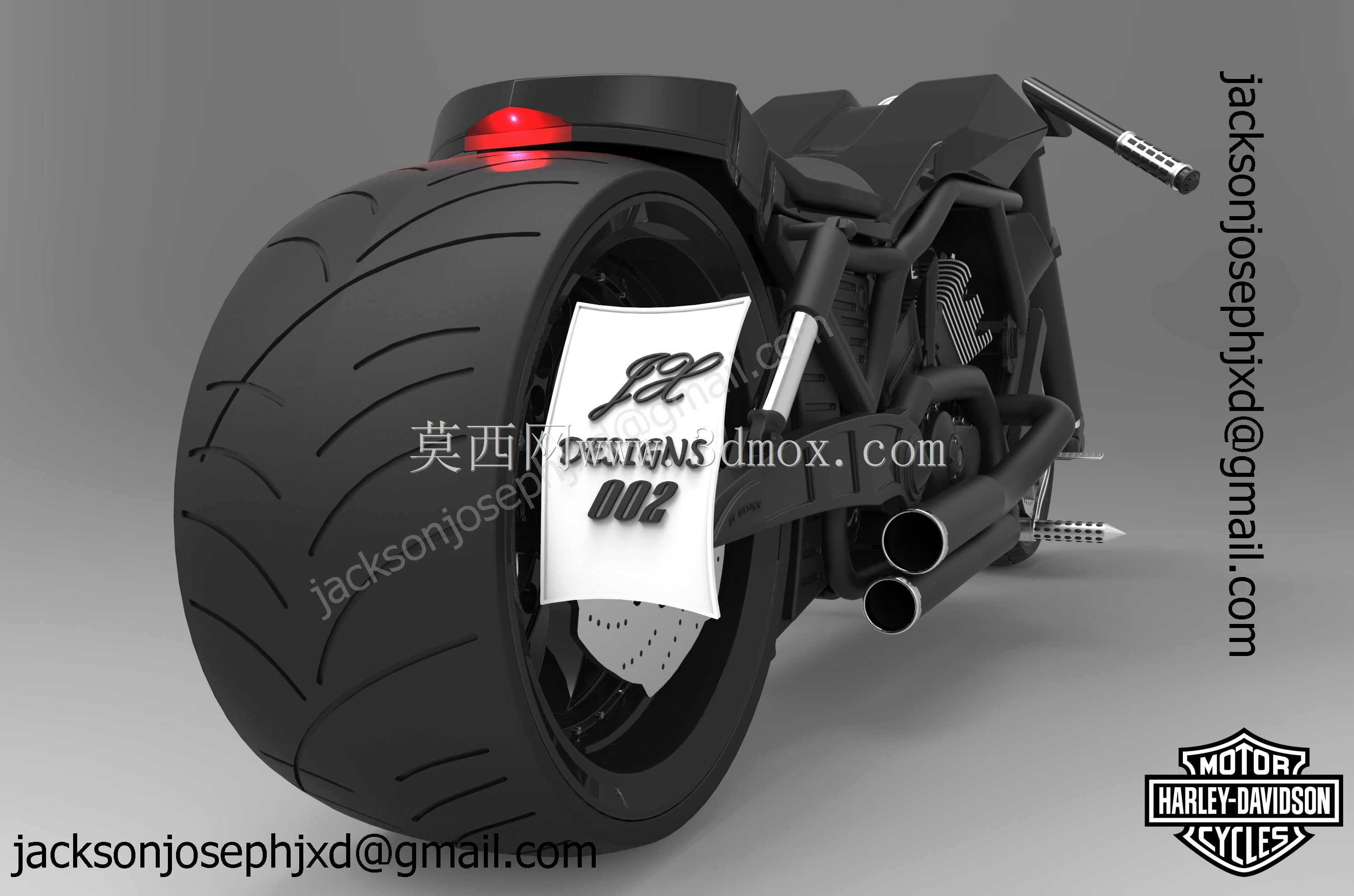 哈雷戴维森V杆概念模型,Solidworks2011