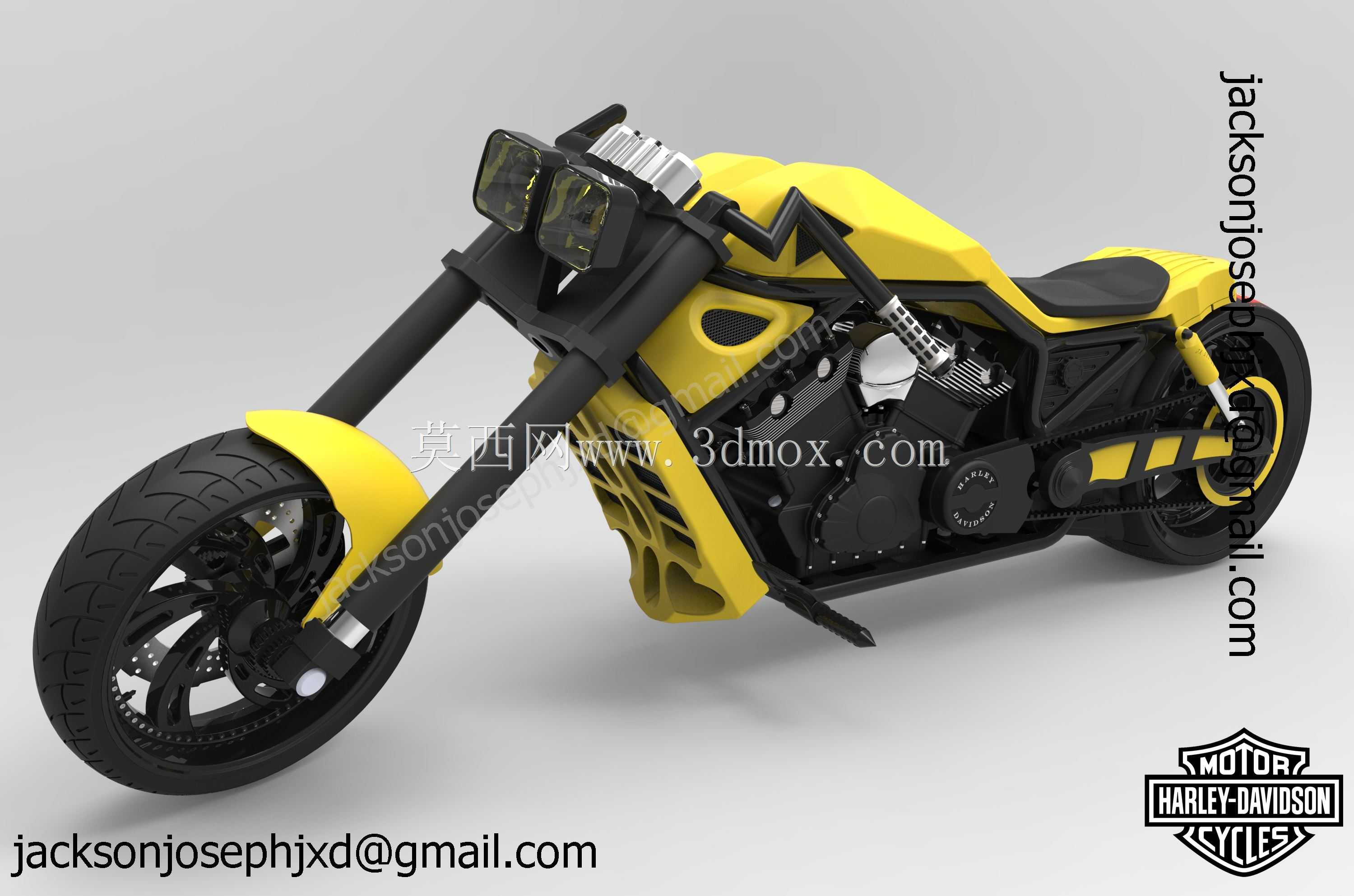 哈雷戴维森V杆概念模型,Solidworks2011