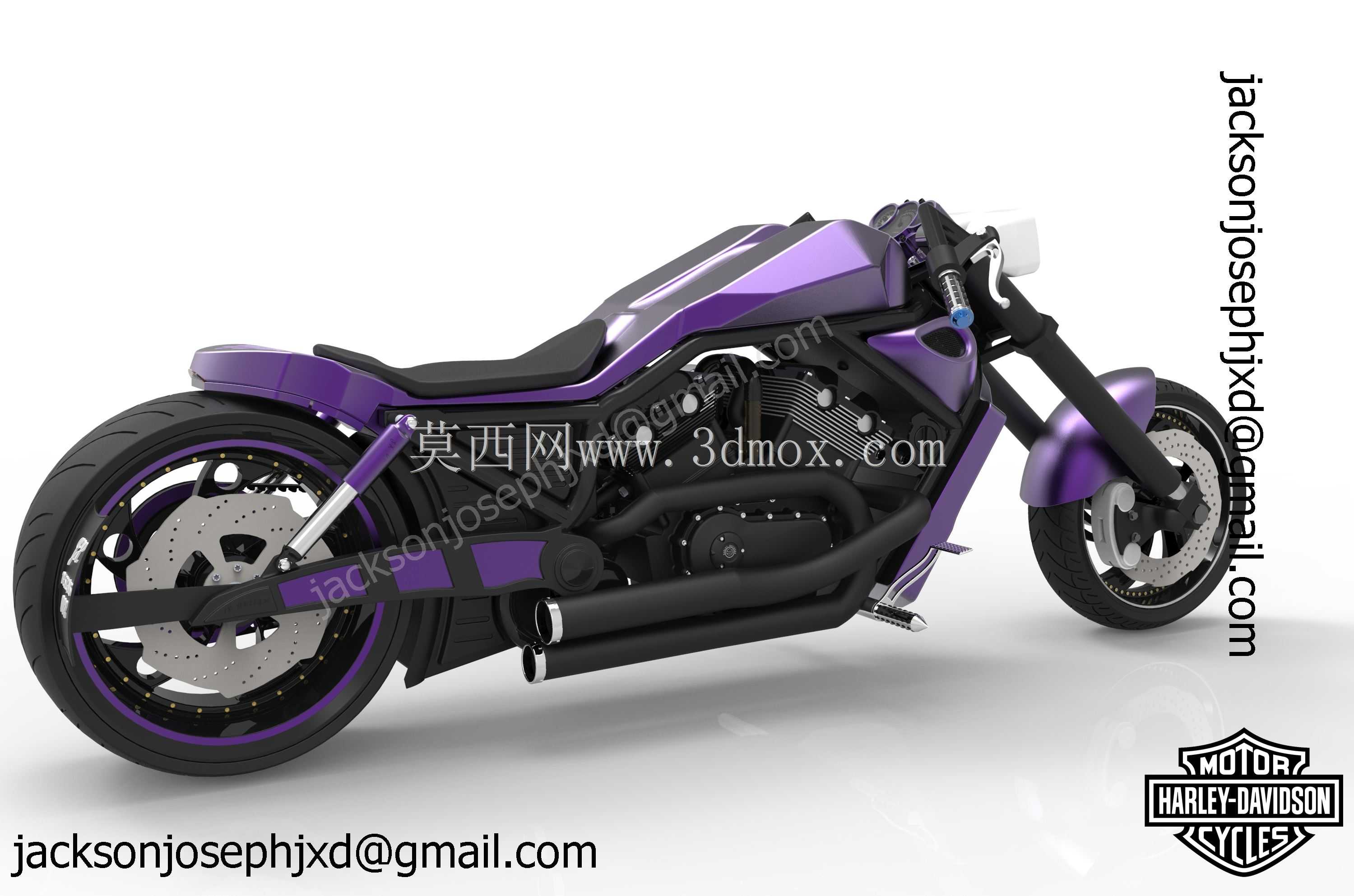 哈雷戴维森V杆概念模型,Solidworks2011