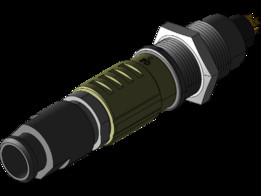 4针圆形连接器焊料类型(CFO-4,CNT21)