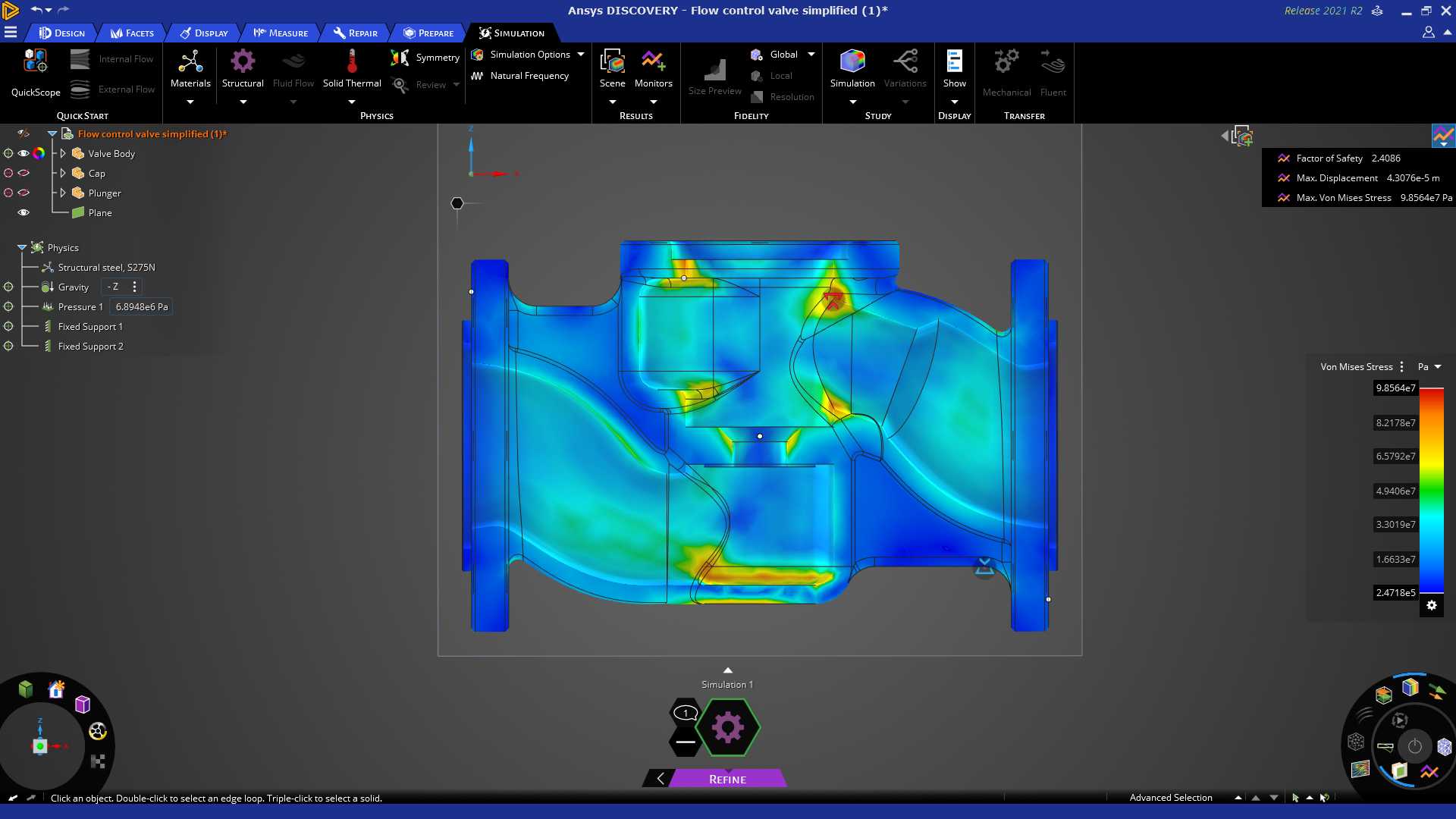 FEA-ANSYS-内部压力计算