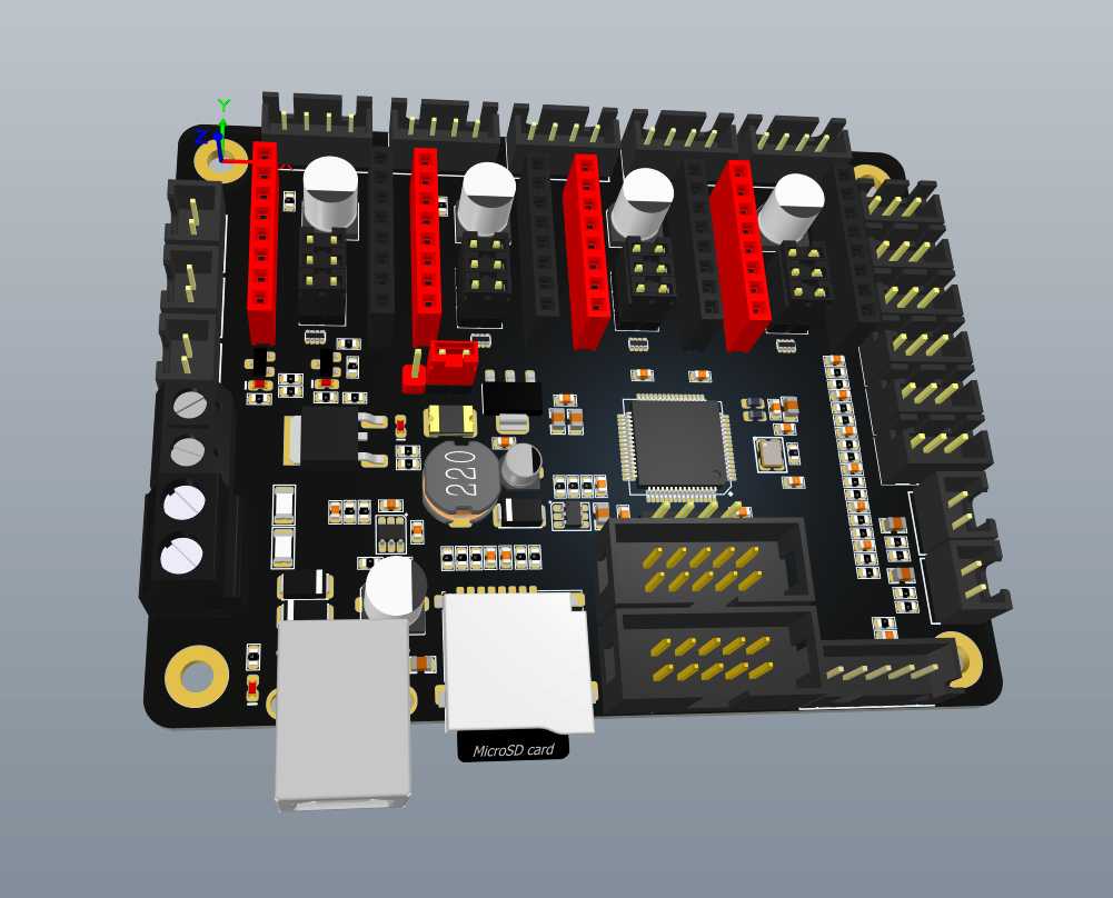 BIGTREETECH SKR迷你V1。1控制板3D模型