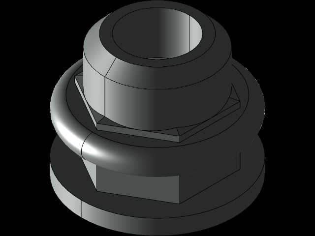 M5法兰头六角体空心铆钉螺母-开口端