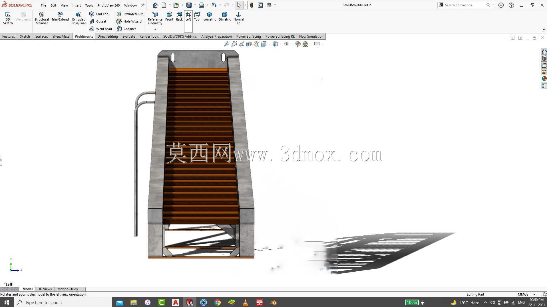 Solidworks教程#216工业楼梯通过SW Easy Design在Solidworks中设计焊接件