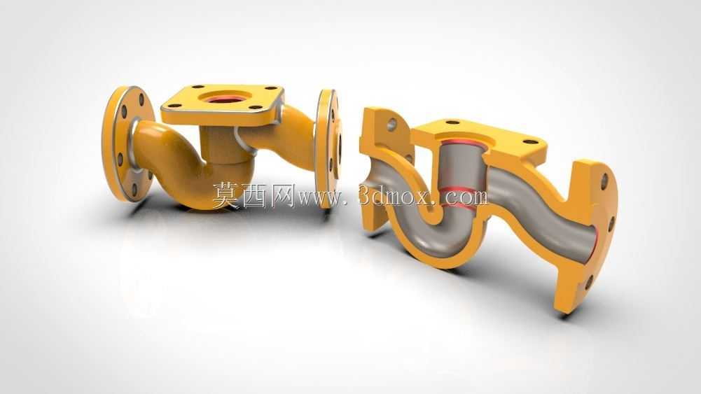 Solidworks教程#70高级管道设计模型溢流管道3D基本零件建模设计。