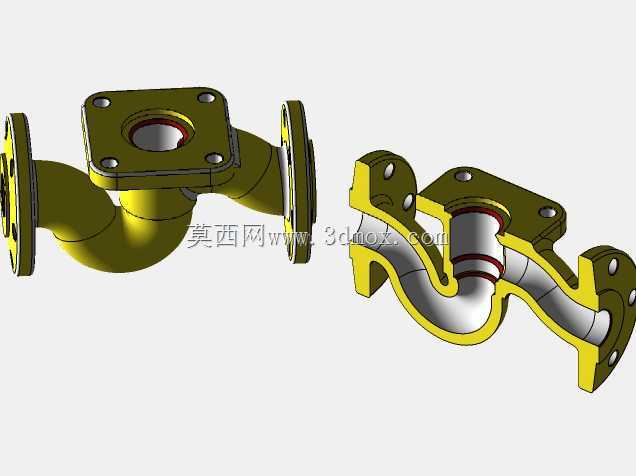 Solidworks教程#70高级管道设计模型溢流管道3D基本零件建模设计。