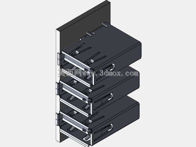 桌面安装孔3端口USB 2.0集线器