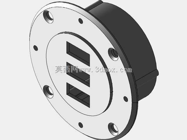 桌面安装孔3端口USB 2.0集线器