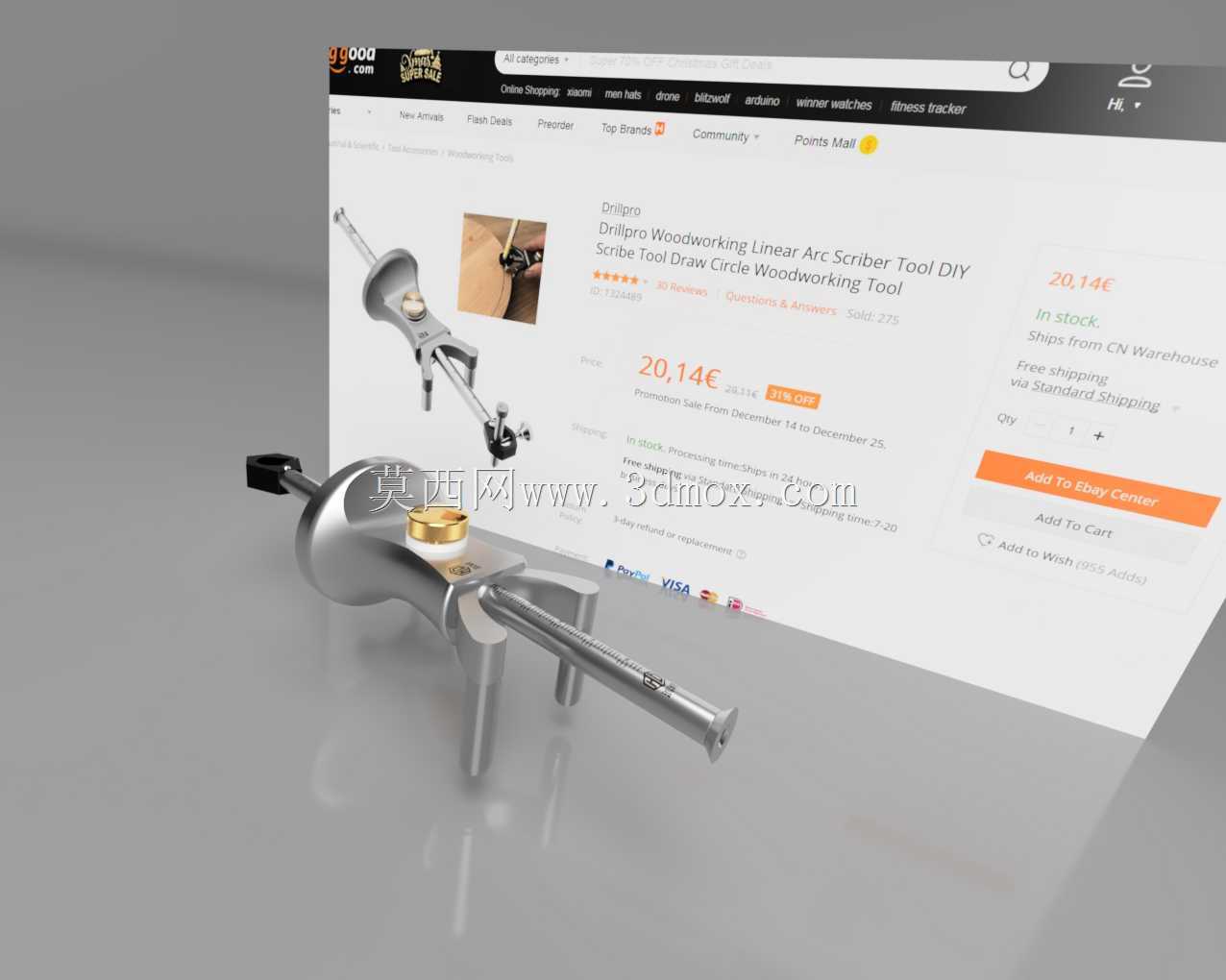 Drillpro木工线弧划线器工具DIY划线器工具画圆木工工具