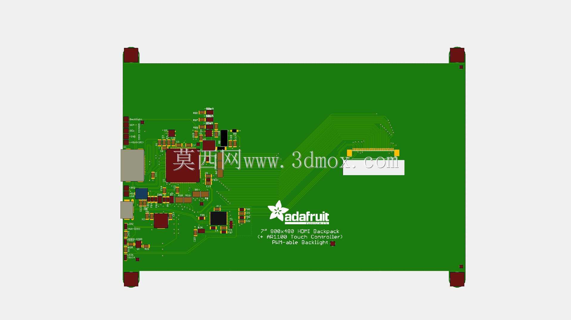 HDMI双肩包中的Adafruit 7