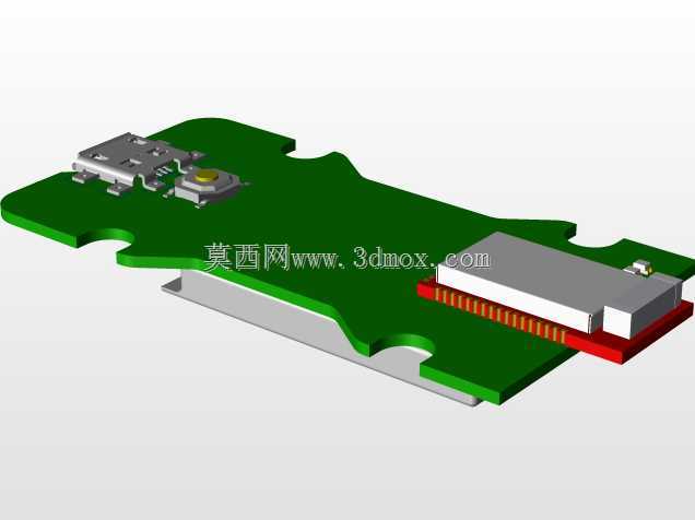 医用传感器。印刷电路板的外壳和3D布局