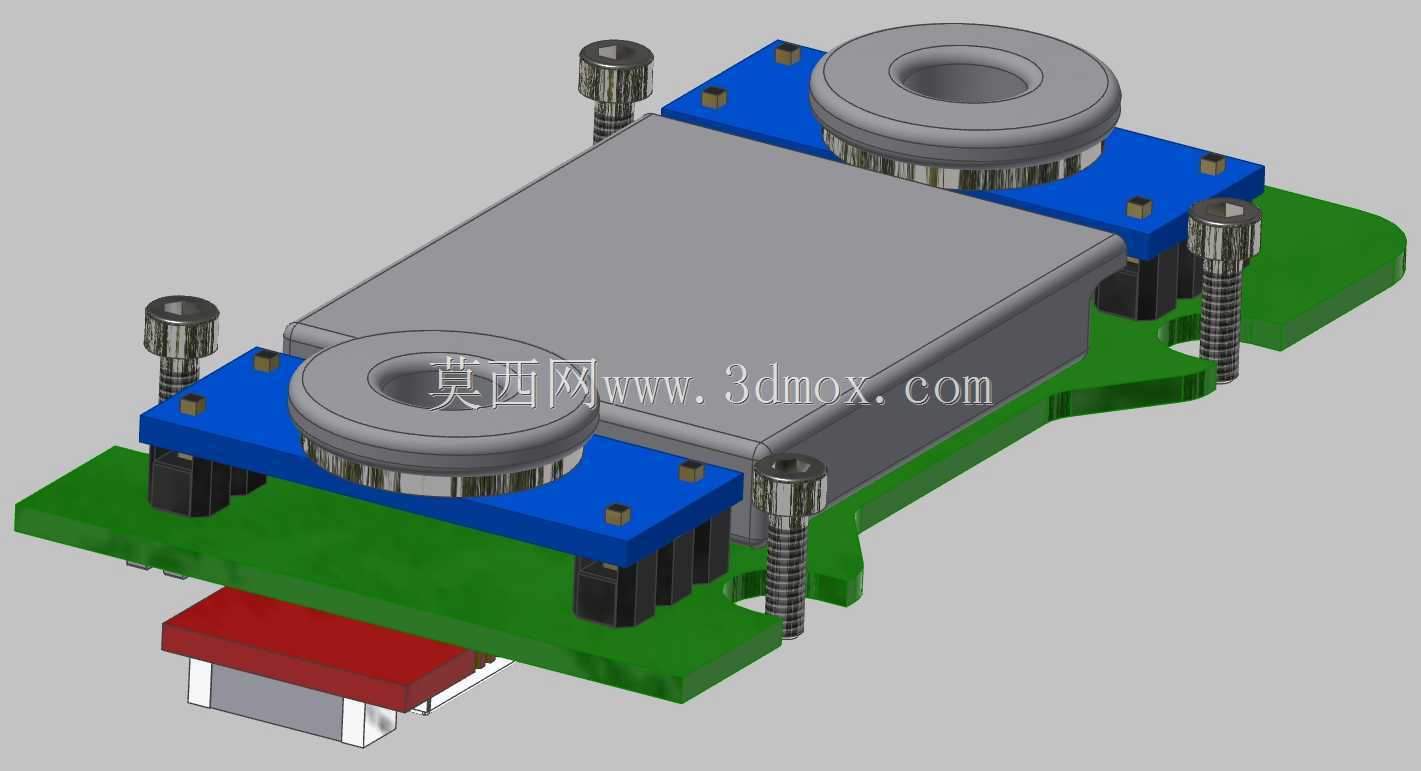 医用传感器。印刷电路板的外壳和3D布局