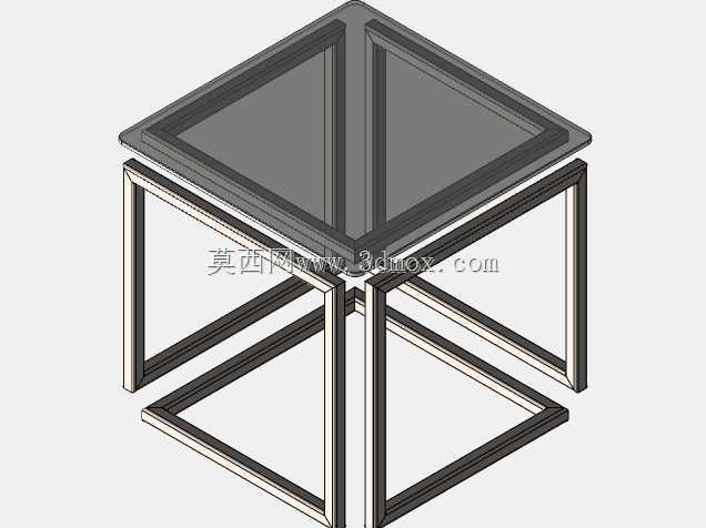 MESA CUBO INFINITO DE METAL