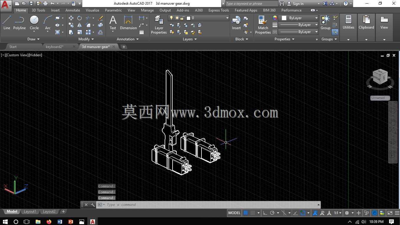 三维手动齿轮