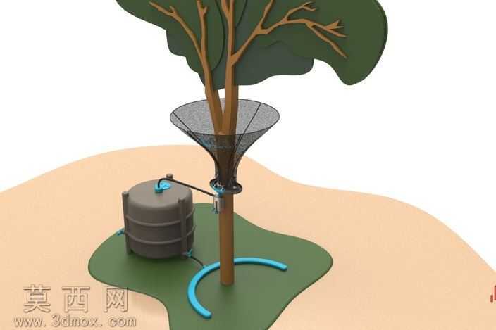 浇水降雨量低区内的树木