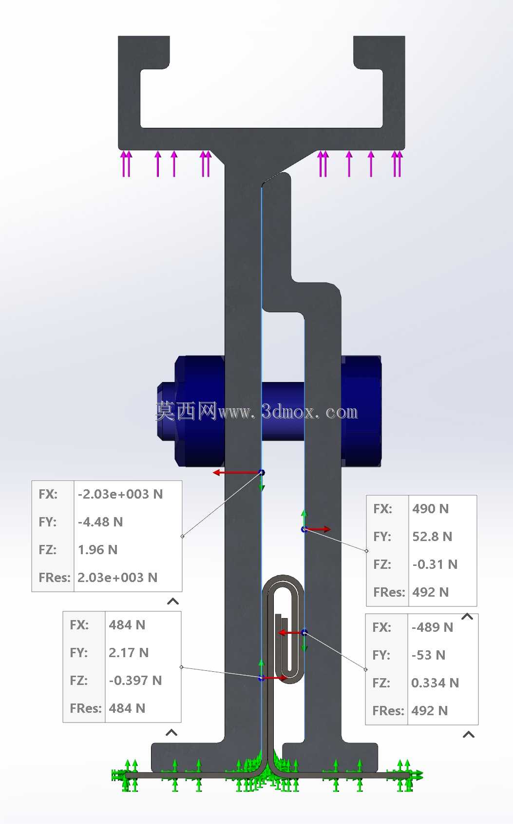 太阳能电池板安装结构的有限元分析