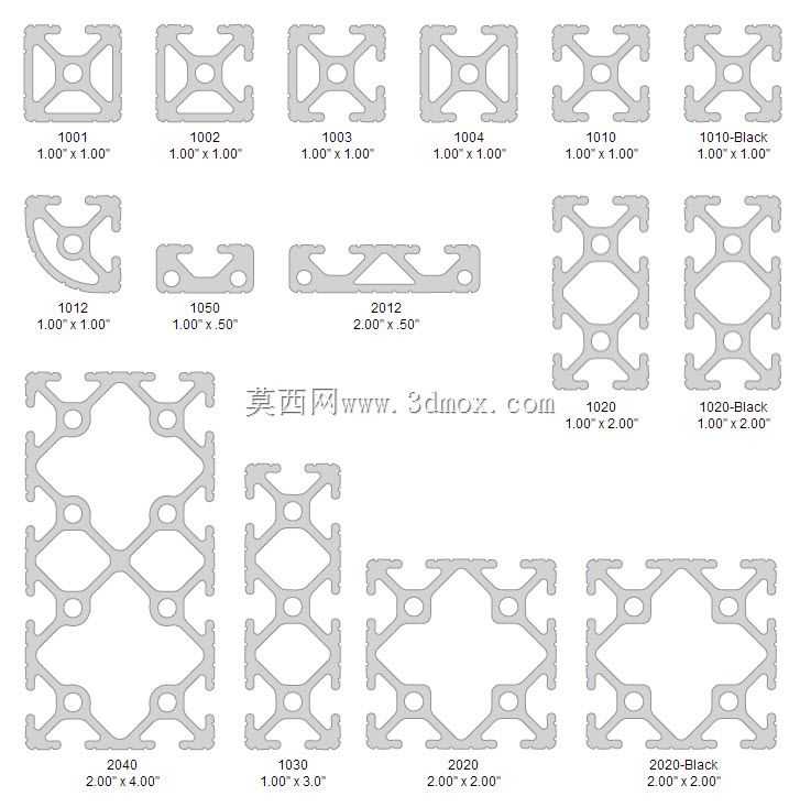 80/20 Solidworks焊接件外形56种类型!