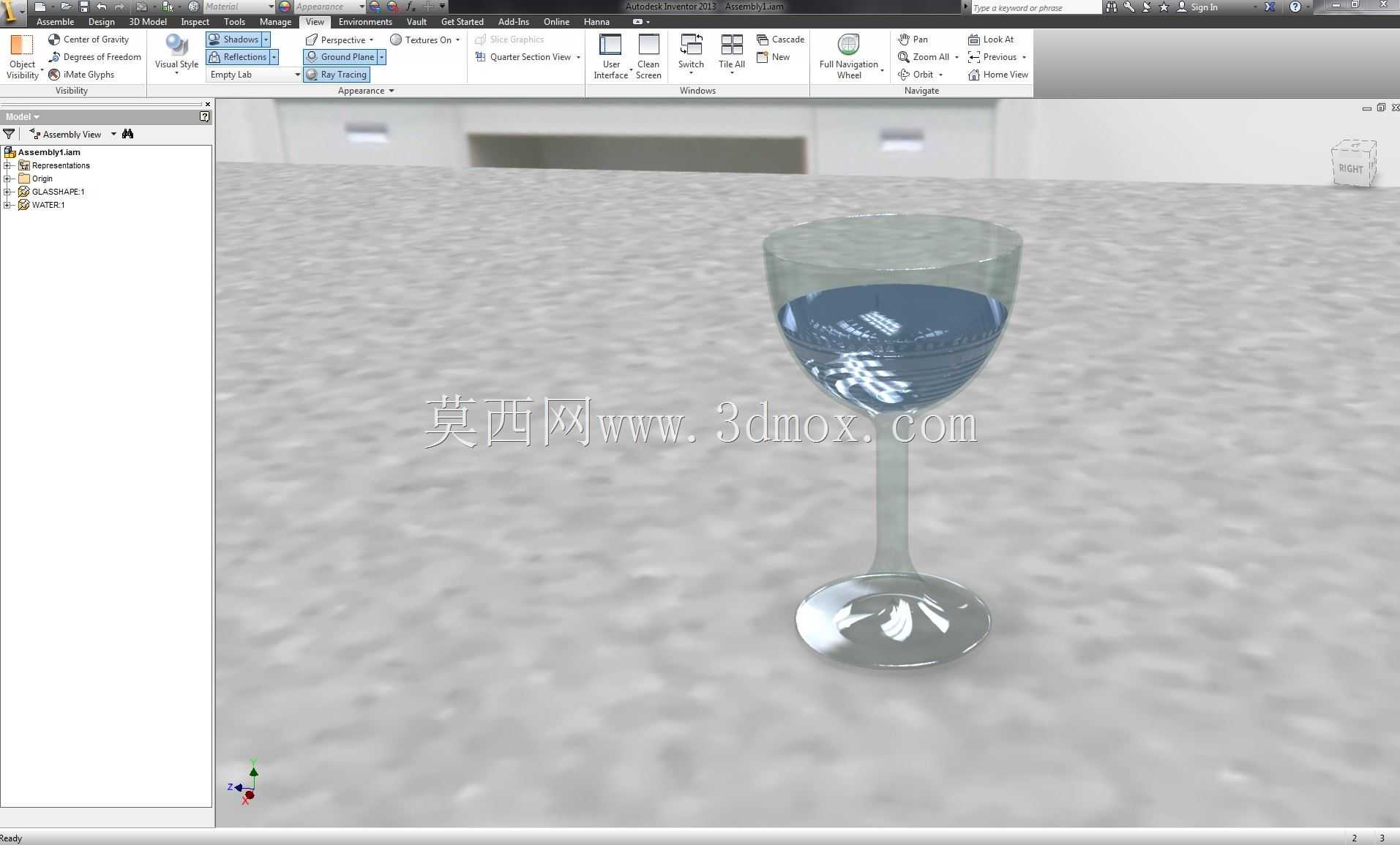 ʹ��Inventor����Glas��ˮ��Ⱦ