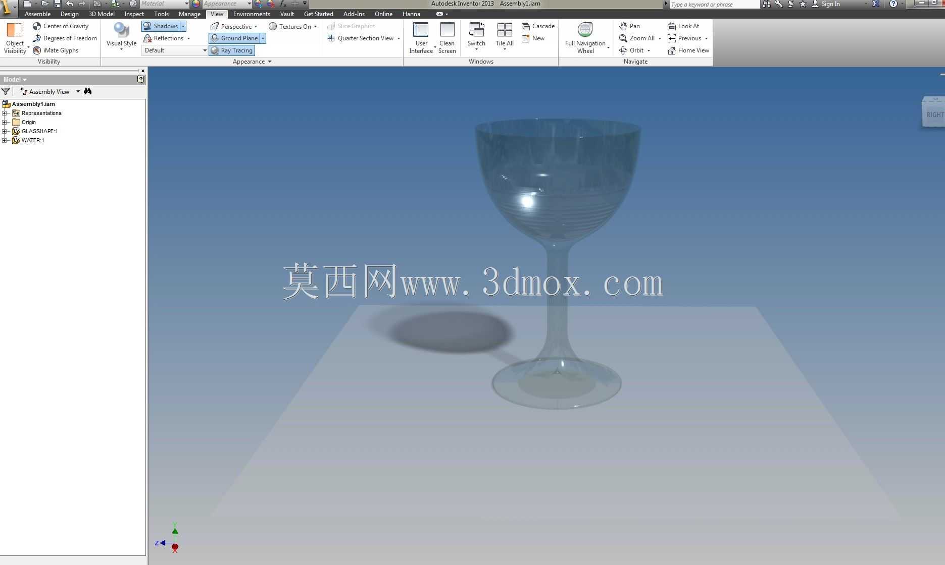 ʹ��Inventor����Glas��ˮ��Ⱦ