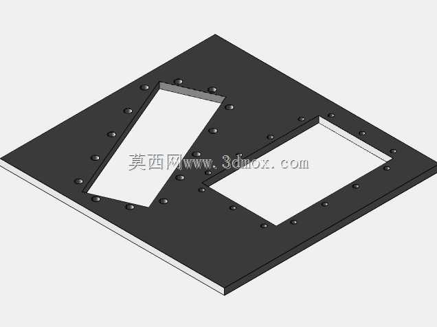 CREO中的对称矩形孔模式