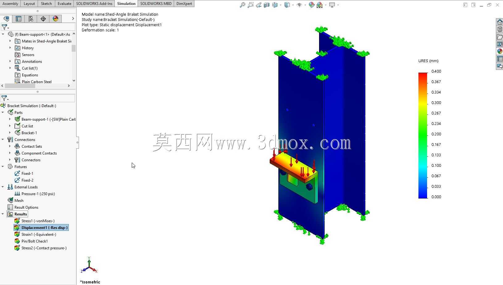 实际问题解决-使用Soldiwork进行支架模拟