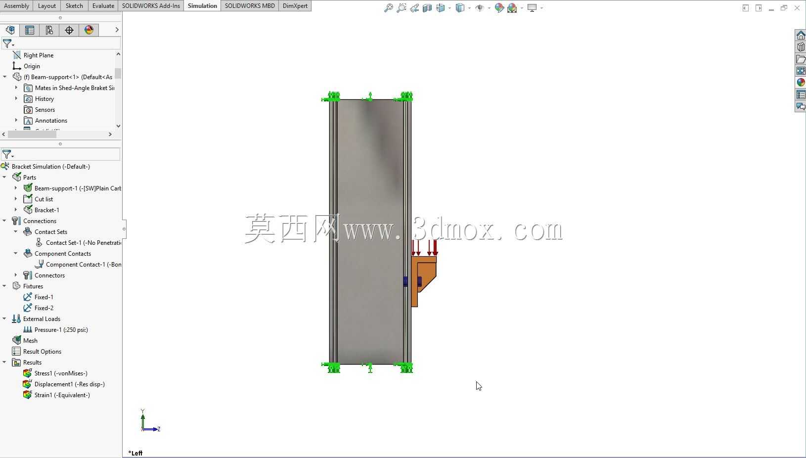实际问题解决-使用Soldiwork进行支架模拟