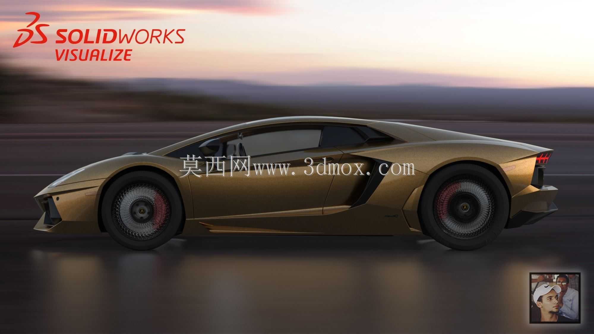 金色兰博基尼Aventador LP-700,带车辆模拟