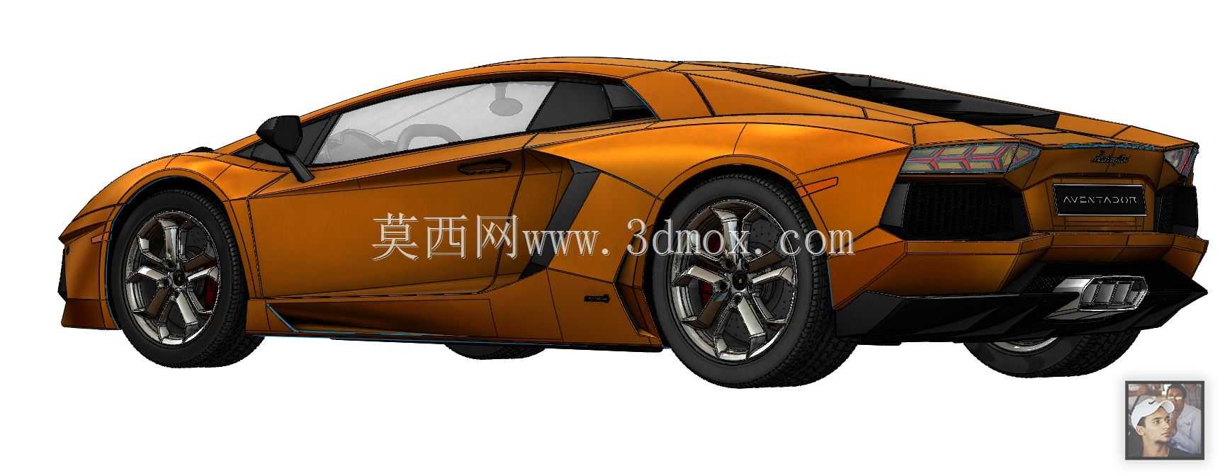 金色兰博基尼Aventador LP-700,带车辆模拟