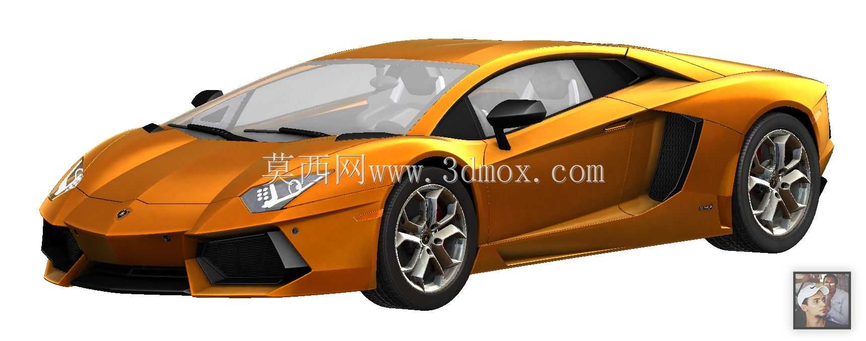 金色兰博基尼Aventador LP-700,带车辆模拟
