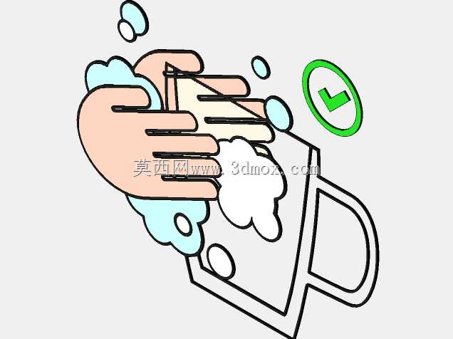 图标,易碎玻璃-请勿-仅手洗