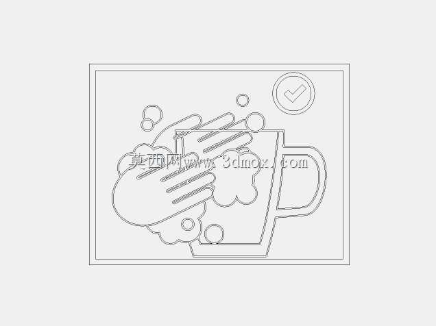 图标,易碎玻璃-请勿-仅手洗