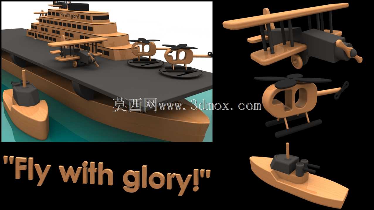 “光荣地飞翔\“-汽车模型的小型装配。
