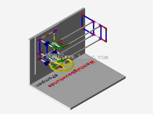 从旋转到轴向运动:一个“泵”(简化的K'nex)