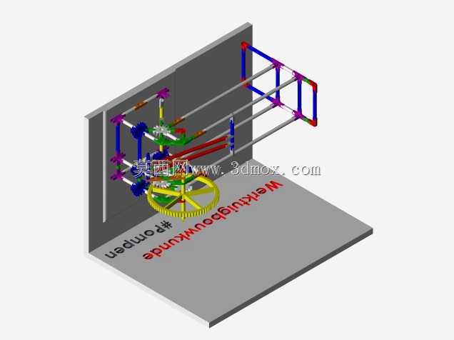 从旋转到轴向运动:一个“泵”(简化的K'nex)