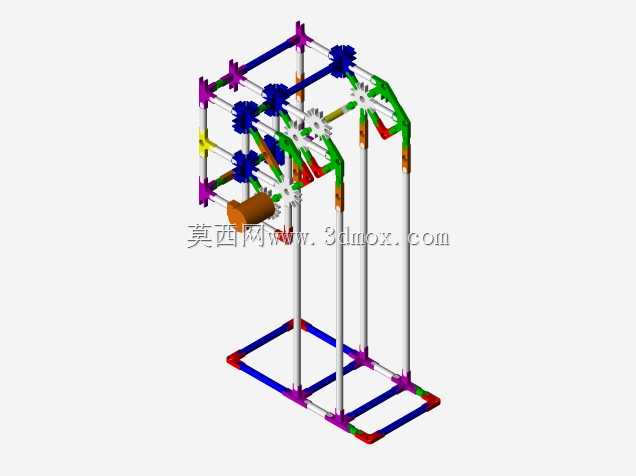 从旋转到轴向运动:一个“泵”(简化的K'nex)
