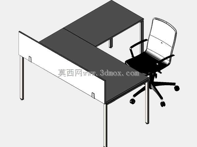 书桌系列“卡夫”带侧桌。安装在中间支架上的“卡夫”系列书桌-卡夫。卡夫