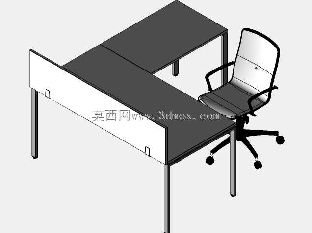 书桌系列“卡夫”带侧桌。安装在中间支架上的“卡夫”系列书桌-卡夫。卡夫