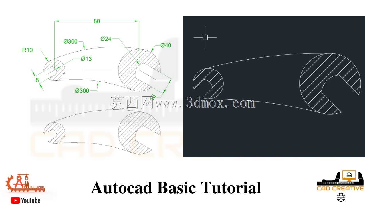 AutoCAD-初学者完整教程-练习28